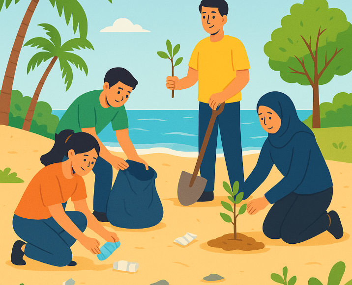 WCD Blitar Raya 2025: Aksi Bersih Pantai dan Penanaman Pohon di Pangi