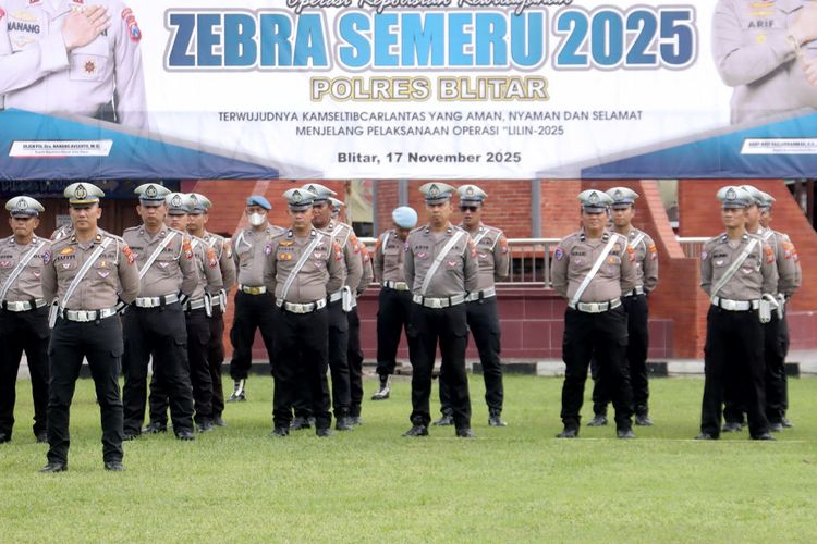Operasi Zebra Semeru 2025: Tujuh Pelanggaran Jadi Target Penindakan Polres Blitar
