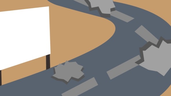 ilustrasi poster protes jalan rusak