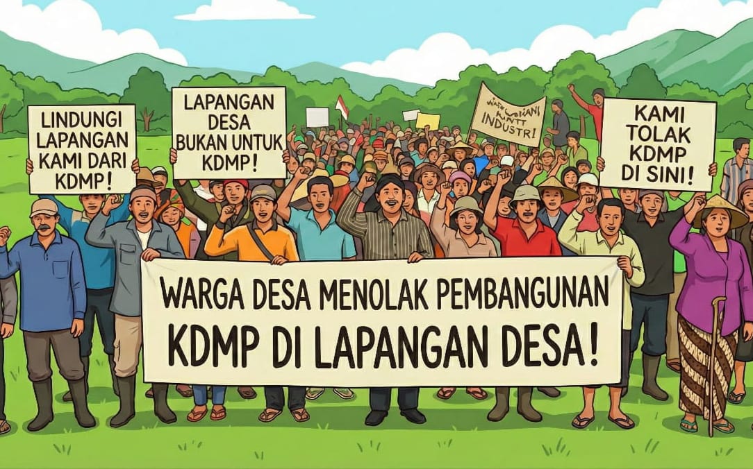 Lapangan Desa Jadi Lokasi Pembangunan Koperasi Merah Putih, Warga Blitar Gelar Aksi Protes