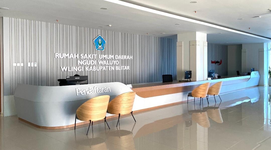 Meja Pendaftaran di RSUD Ngudi Waluyo Kabupaten Blitar