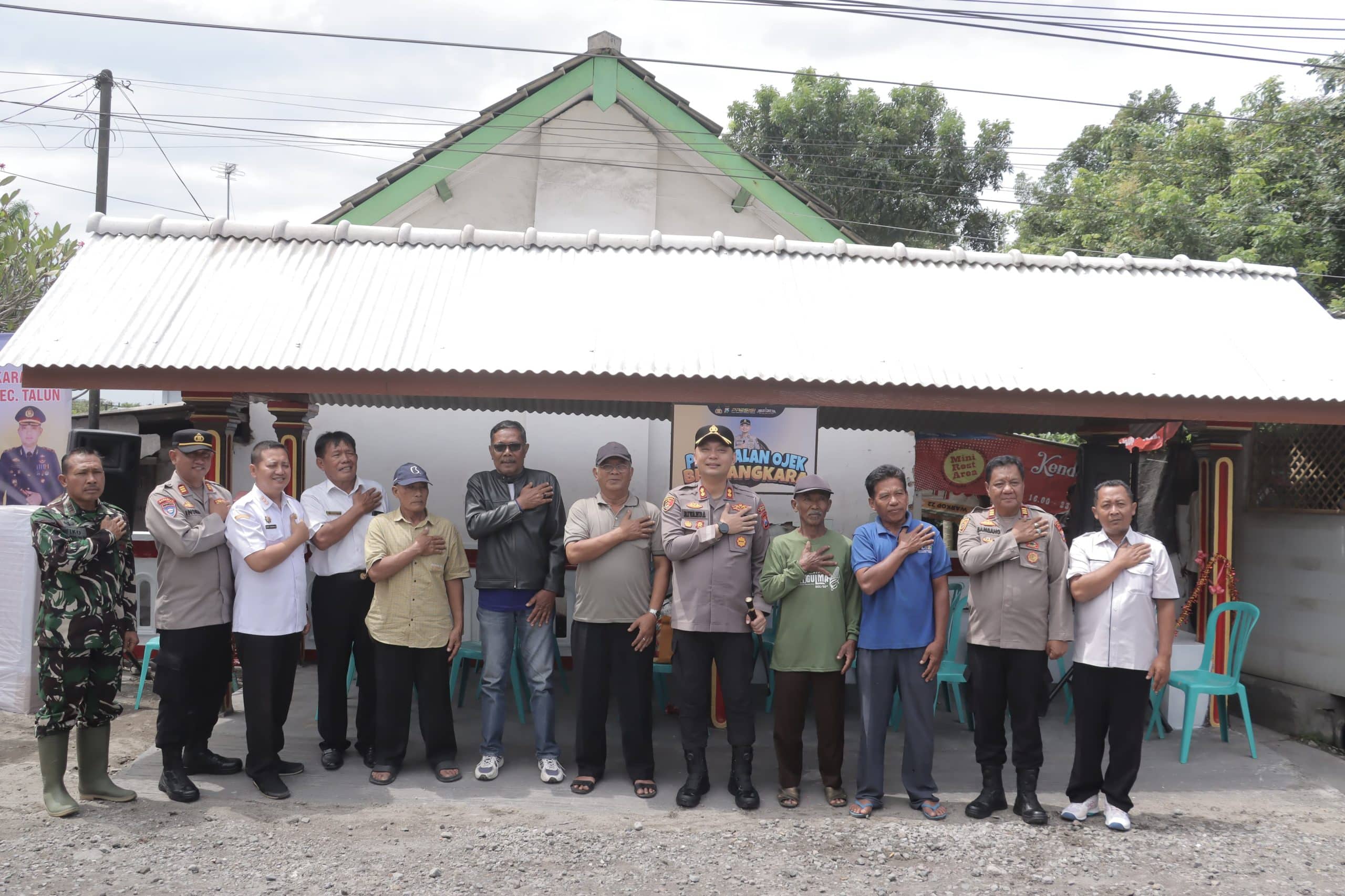 Resmikan Pangkalan Ojek Bhayangkara, Polres Blitar Ajak Ojek Berperan Aktif Jaga Ketertiban