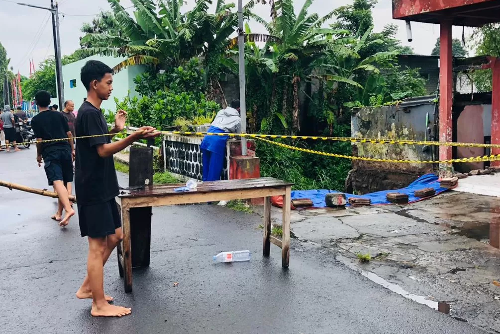 lokasi longsor di Bendogerit Kota Blitar