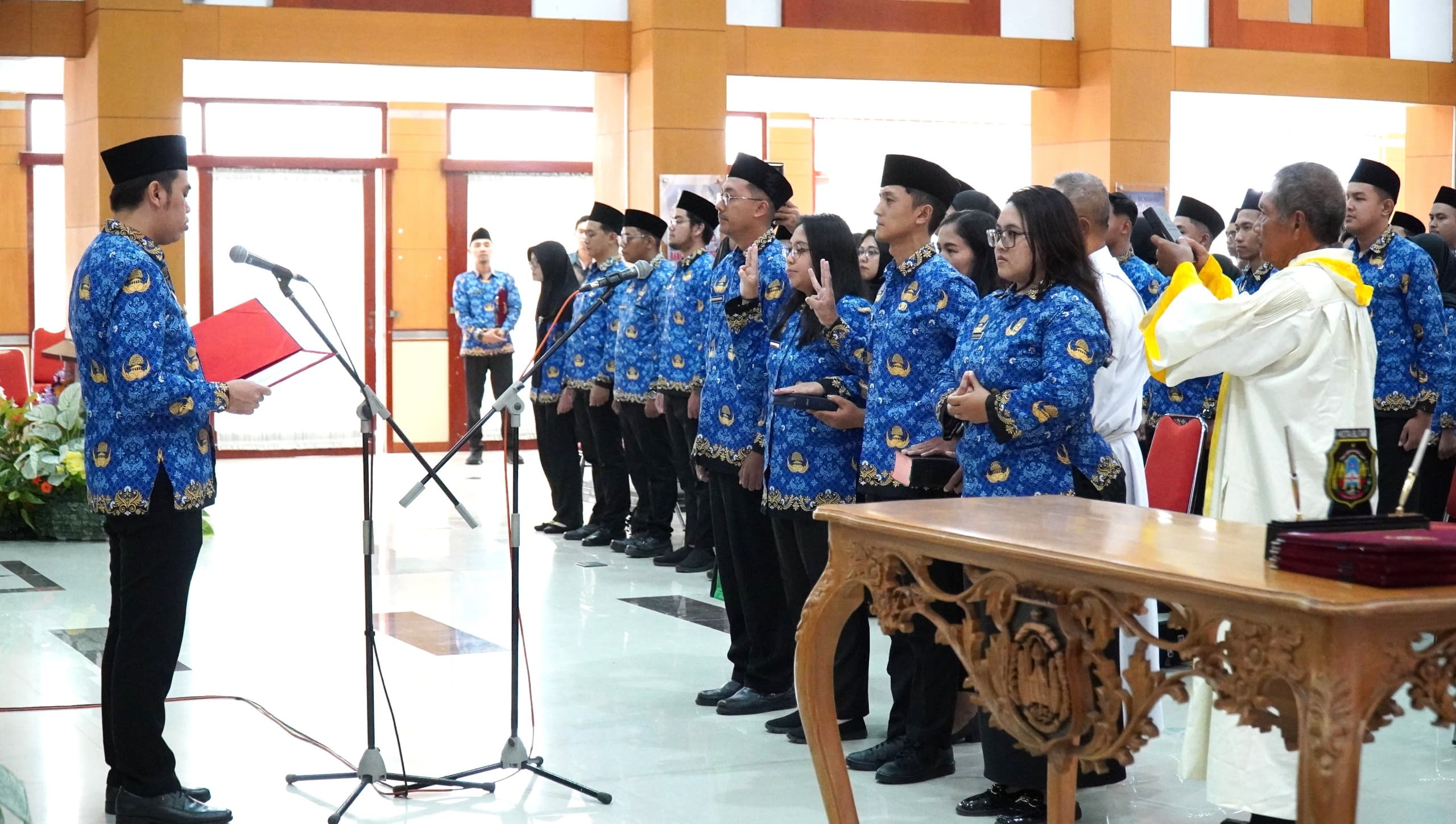 Proses Pengambilan Sumpah ASN oleh Walikota Blitar
