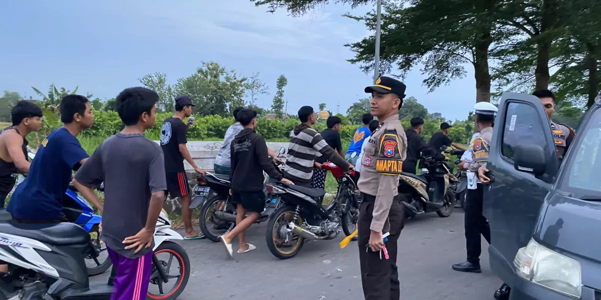 Polres Blitar Tertibkan Balapan Liar di Gedog